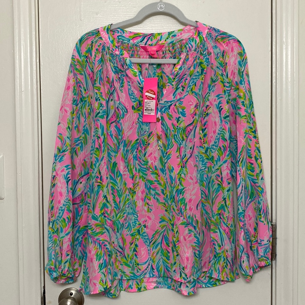 NWT Lilly Pulitzer Elsa Top - Multi Unicorn of the Sea